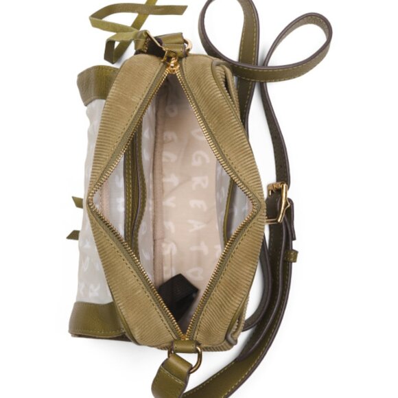 AIMEE KESTENBERG Kelp Leather Corduroy Stockbridge Crossbody NWT - Picture 3 of 4